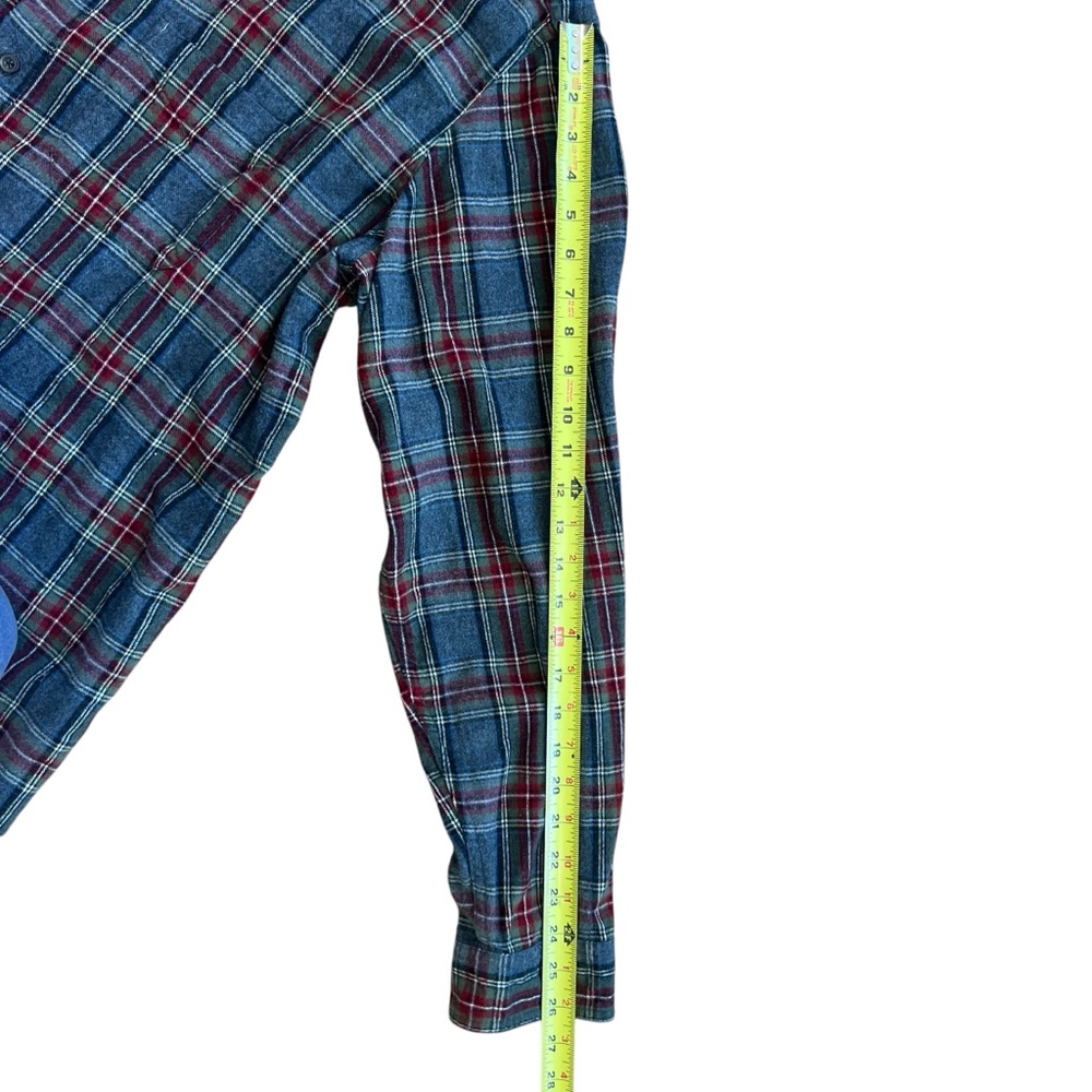 LL Bean Shirt Men’s Scotch Plaid Flannel Size XL Item 228061 100% Cotton‎ Gray - Picture 8 of 10